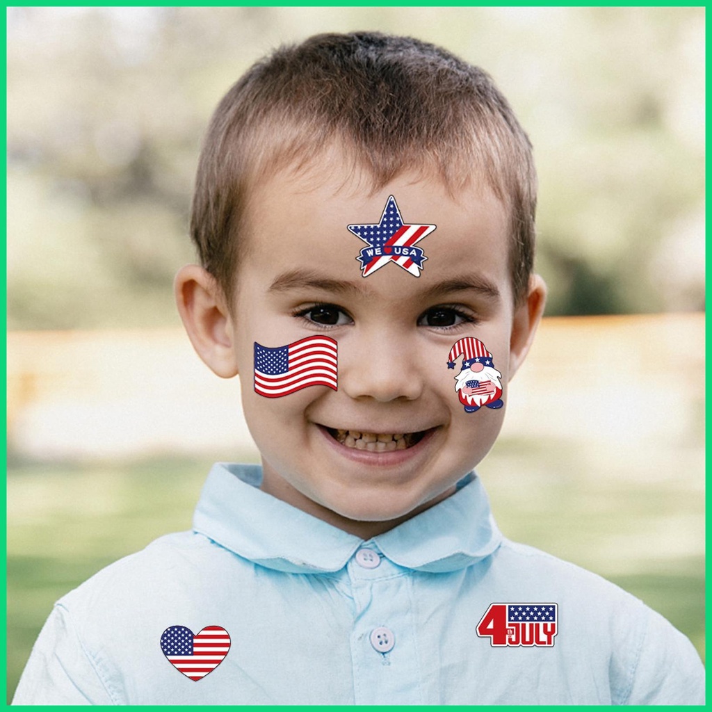 Miếng Dán Cơ Thể Hình Lá Cờ Mỹ Độc Lập Dễ Tháo Gỡ 4th of July