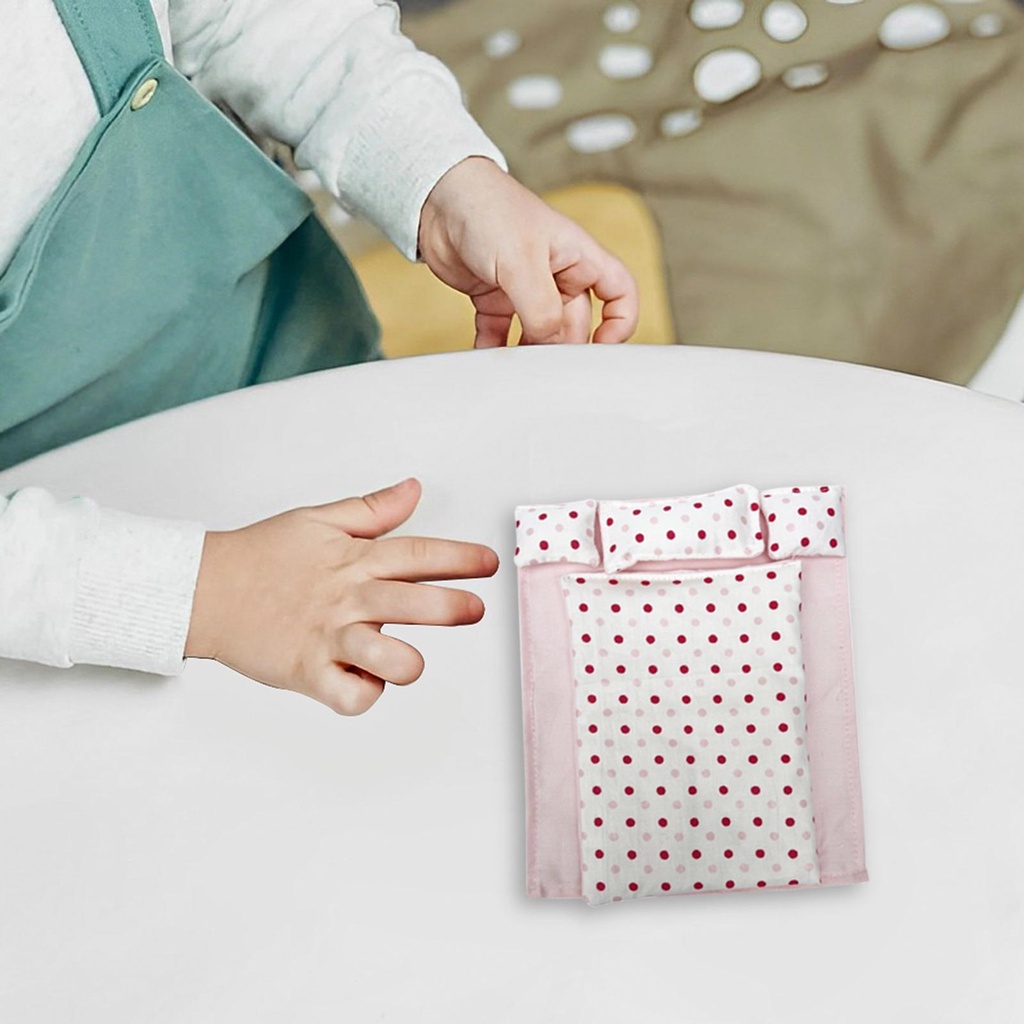 Giường Ngủ Mini Tỉ Lệ 1: 12 Kích Thước 6 inch Trang Trí Nhà Búp Bê