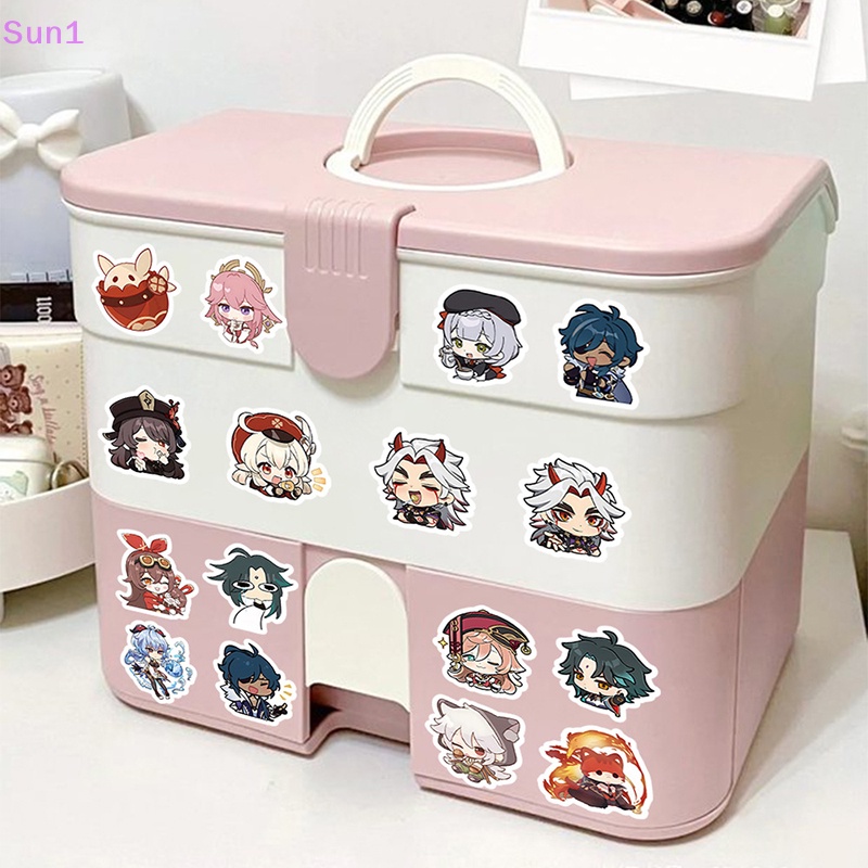 Sun1 &gt; 60 Miếng Dán Tủ Lạnh Chống Thấm Nước Họa Tiết Hoạt Hình Graffiti Sáng Tạo