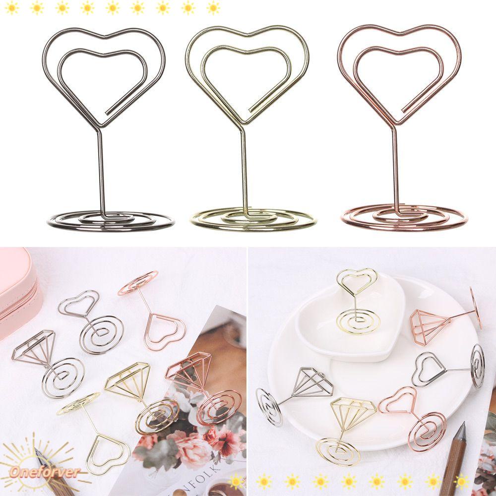 FOREVER 1 / 5 Kẹp Ảnh Bằng Kim Loại Màu Vàng Hồng Thời Trang Để Bàn Trang Trí Tiệc Cưới