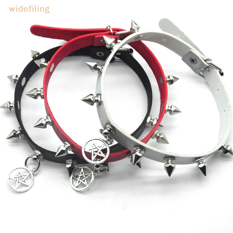 Vòng Cổ Choker Da Đính Đinh Tán Phong Cách Gothic Punk Quyến Rũ