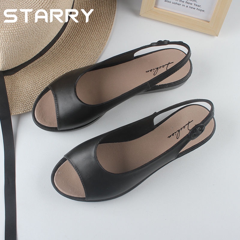 STARRY sandal nữ dép quai hậu nữ dép nữ đế cao dép bánh mì 2023NEW 060520