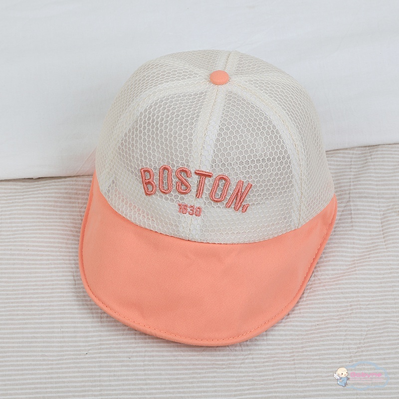 Mũ Lưỡi Trai Vải Cotton Phối Lưới Thoáng Khí Thời Trang Dễ Thương Cho Bé