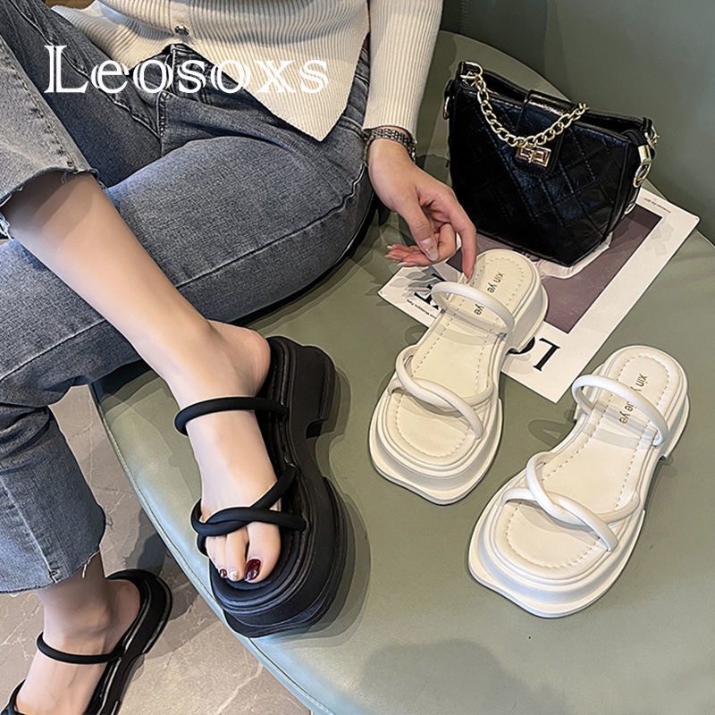 Leosoxs dép sandal nữ dép nữ dép bánh mì nữ dép bánh mì Chống Trượt 070621