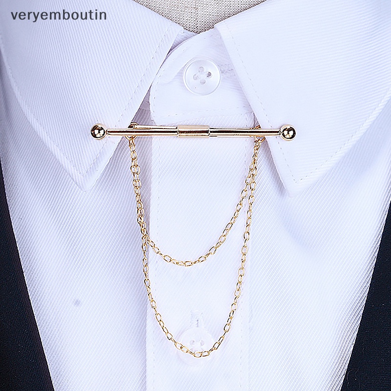 Trâm Cài Áo Phối Dây Xích Tua Rua Thời Trang Cao Cấp Sang Trọng Cho Nam