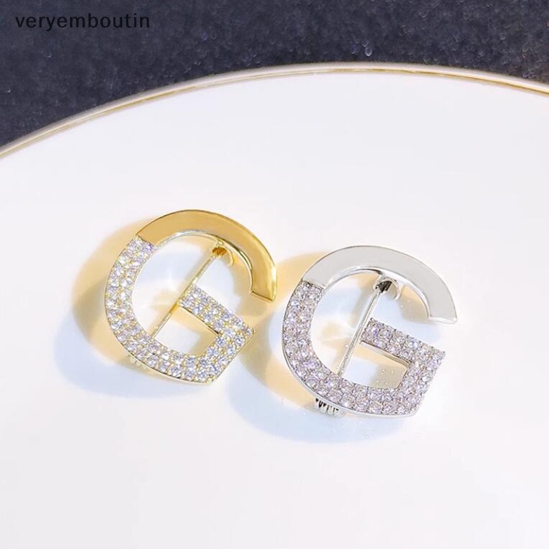 Ghim Cài Áo Hình Chữ G Màu Sáng Bóng Dễ Thương Thời Trang Xuân Hè Cho Nữ