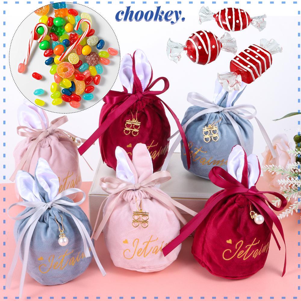 CHOOKEY Túi Đựng Kẹo Hình Thỏ Phục Sinh