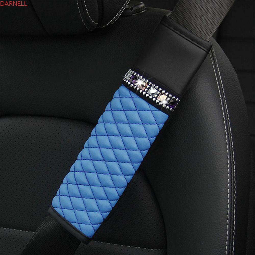 DARNELL Đệm Bọc Dây Đai An Toàn Xe Hơi Bằng Da PU Thoáng Khí Lấp Lánh