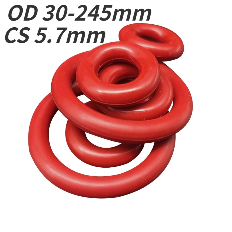 Vòng Đệm Silicone Co Giãn Hình Chữ O Đường Kính 5.7mm * OD30 / 35 / 40 / 45 / 50 / 55 / 58 / 60 / 63 / 65~245mm