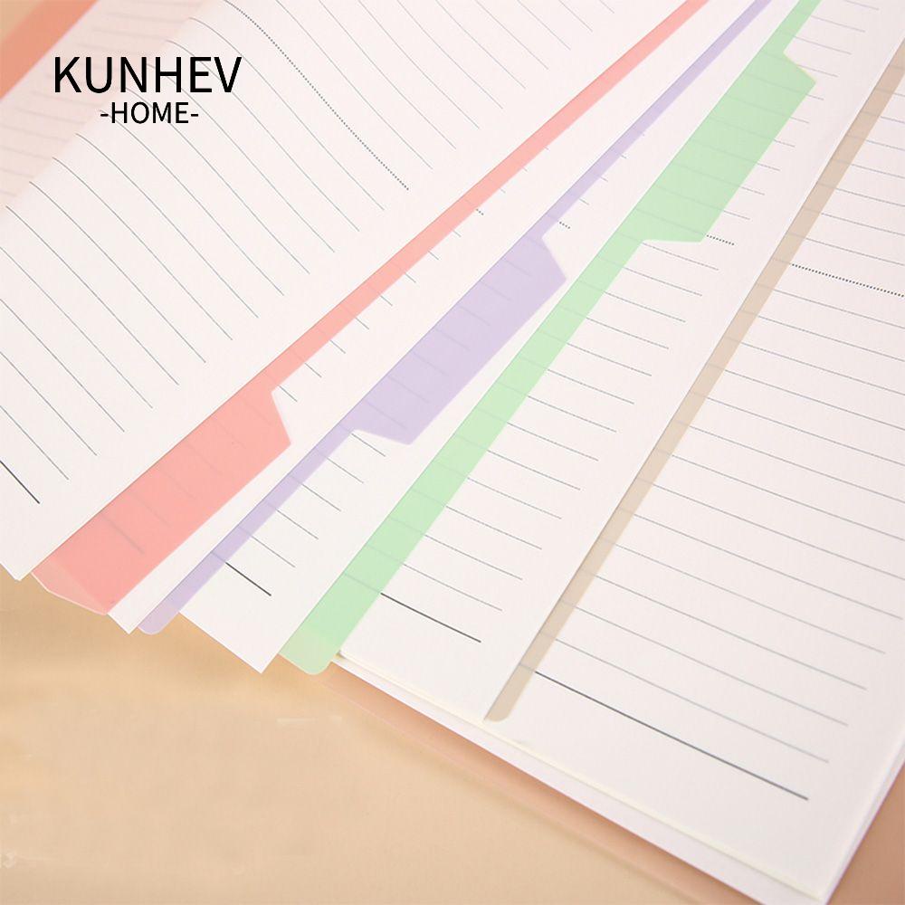 KUNHEV Dụng Cụ Phân Chia Chỉ Số Bằng Nhựa Nhiều Màu Sắc Tiện Dụng Cho Notebook