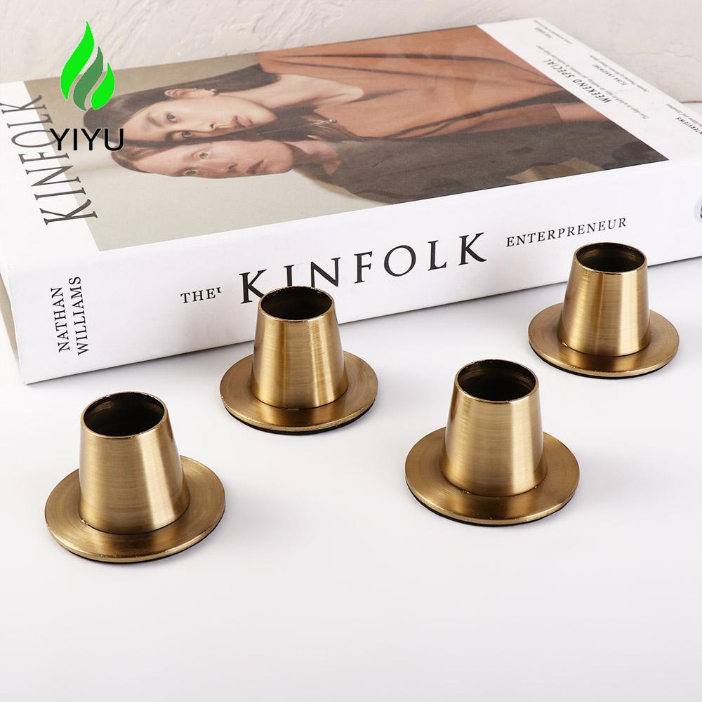 Giá Đỡ Nến Bằng Kim Loại Mạ Vàng Phong Cách Bắc Âu Cổ Điển