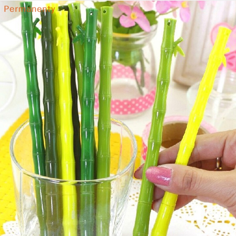 Set 2 Bút Bi Bằng Tre Họa Tiết Dễ Thương Cho Học Sinh