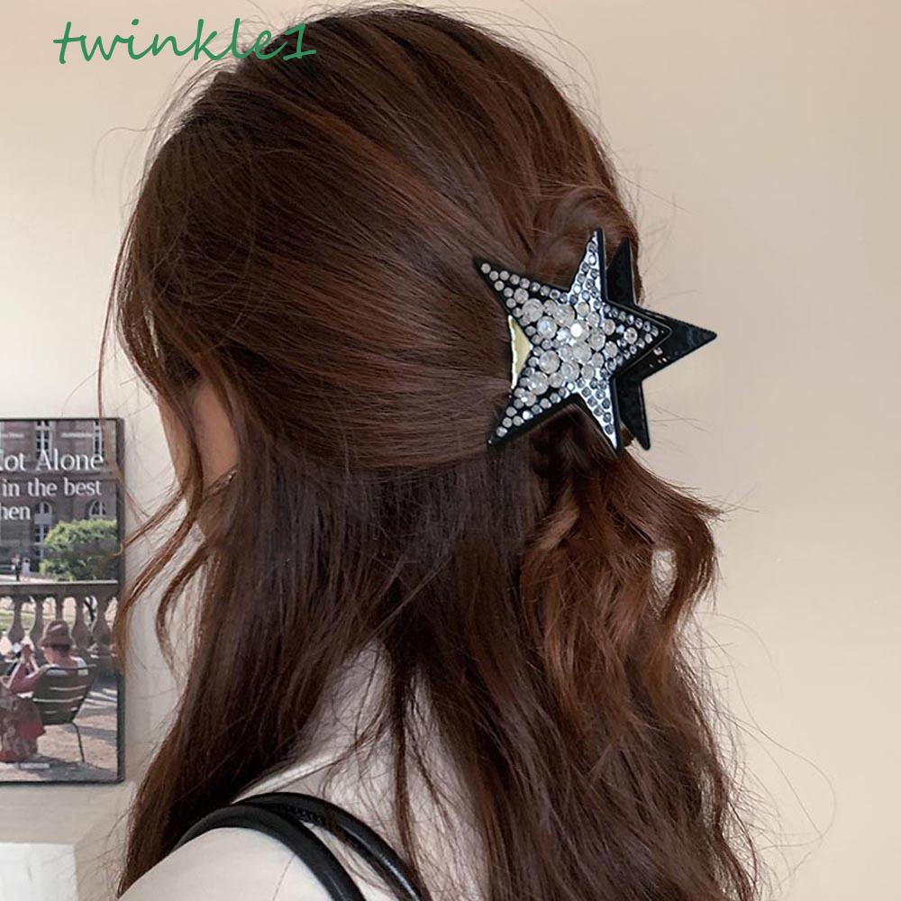 TWINKLE Kẹp Tóc Hình Cá Mập Đính Đá Thời Trang Cho Nữ