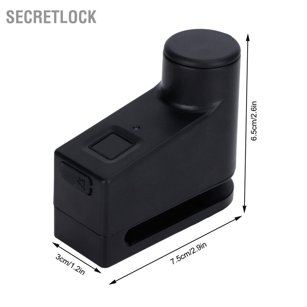 Khóa Đĩa Xe Máy Chống Trộm - Ổ Khoá Phanh Đĩa Xe Máy Vân Tay Pin Lithium 3.7V Bluetooth Cho Xe Đạp Leo Núi