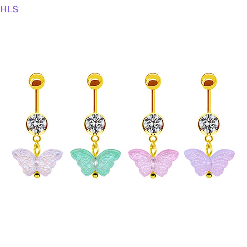 Khuyên Rốn Hình Bướm Bằng Thép Không Gỉ Cá Tính