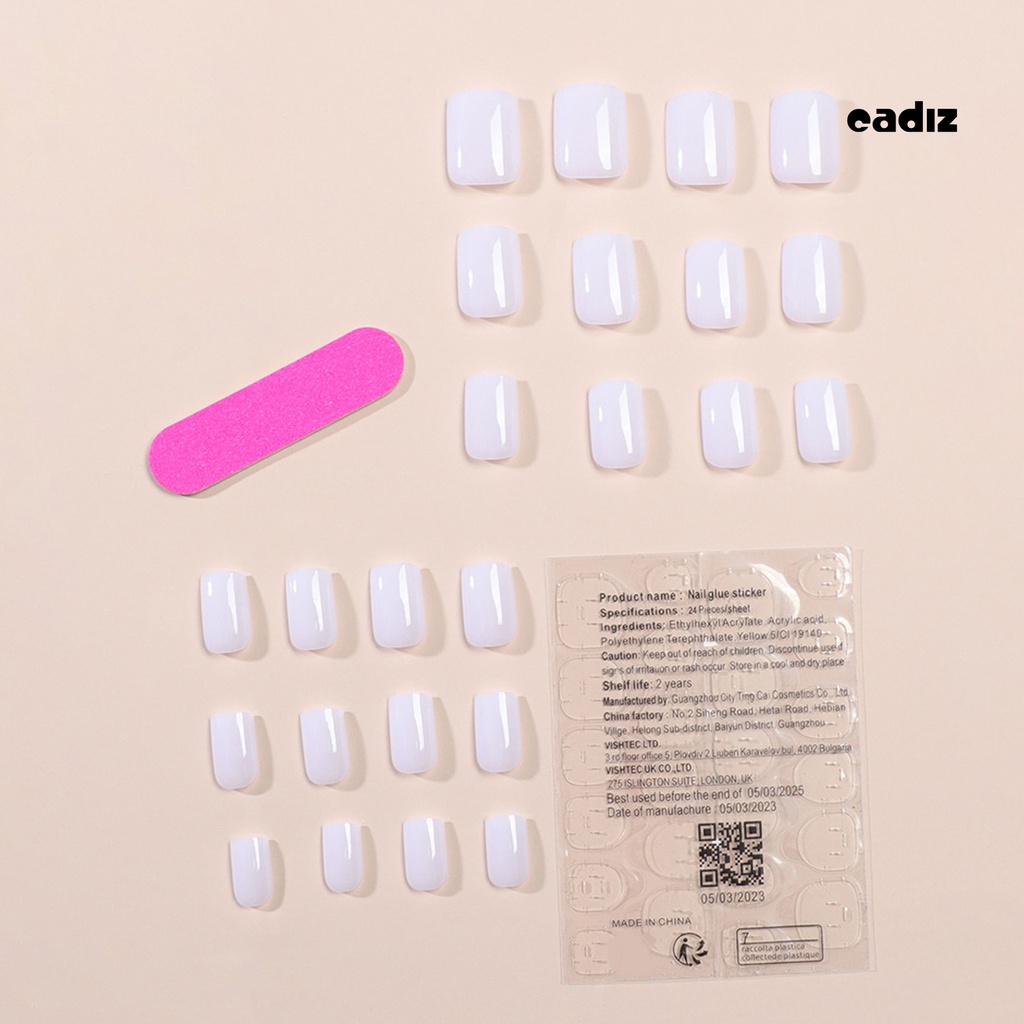 1 Set Móng Tay Giả Màu Trơn Ngăn Vỡ Có Thể Tháo Rời Và Tái Sử Dụng