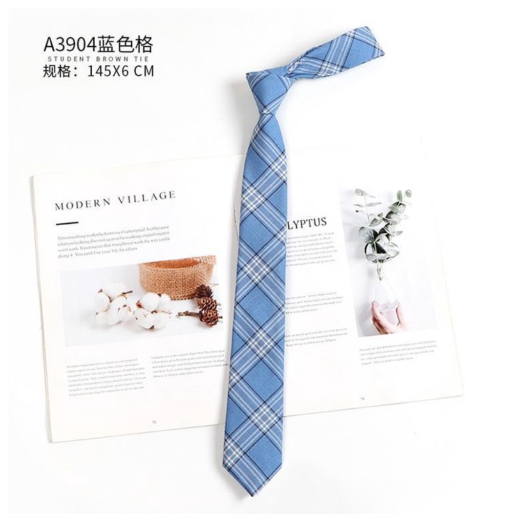 Cà Vạt Nơ Họa Tiết Sọc Caro Phong Cách Retro Nhật Bản