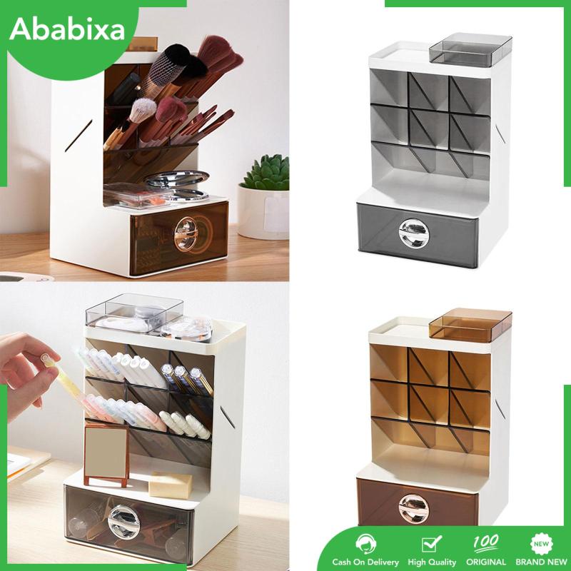 Giá Đỡ Bút / Cọ Trang Điểm Có Ngăn Kéo Tiện Dụng