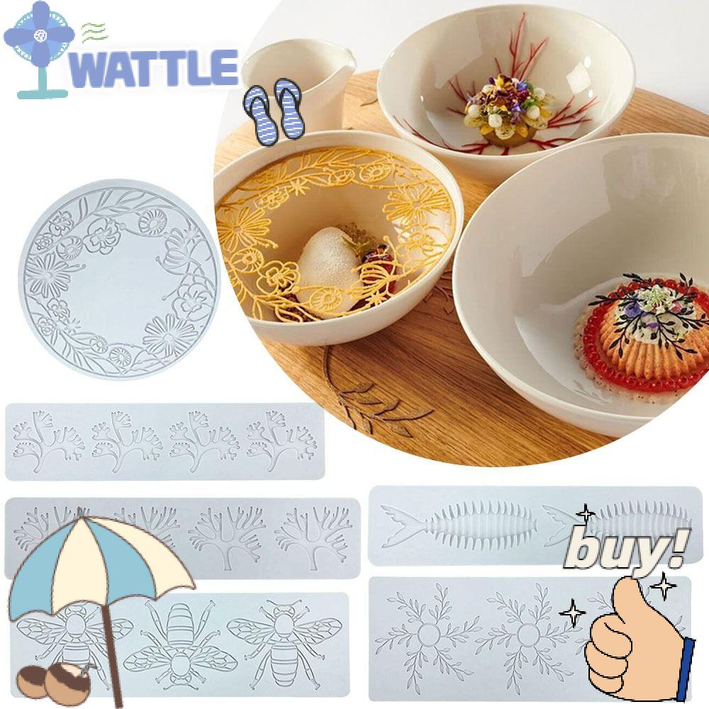 WTTLE Khuôn Silicone Tạo Hình Trang Trí Bánh Hình Vòng Hoa Con Ong