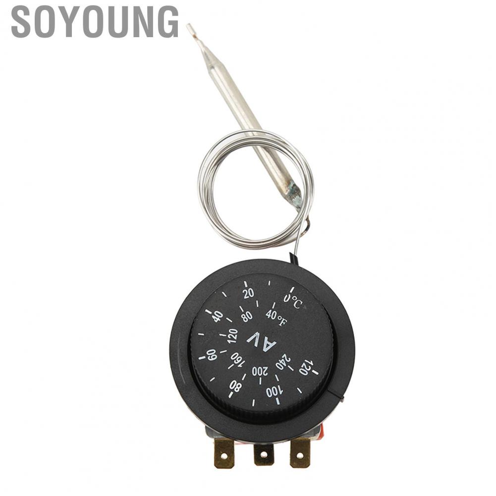 Soyoung Car Radiator Temperature Controller Switch Stable 0-120°C Metal Plastic Adjustable Electric Fan Thermostat for