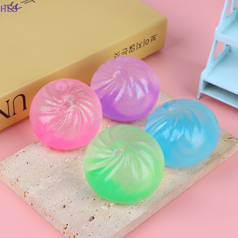 [HLS] Đồ Chơi Maltose Bánh Bao Hấp Đàn Hồi Chậm Màu Vàng Kim Sáng Tạo Dành Cho Trẻ Em