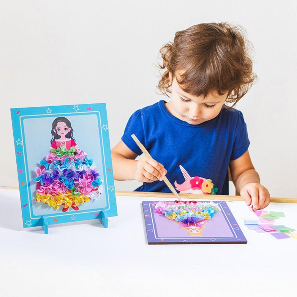 CHOOKEY Bộ Đồ Chơi Xếp Hình Tranh Vẽ Bằng Giấy Cotton Thần Kỳ Dành Cho Trẻ Em DIY