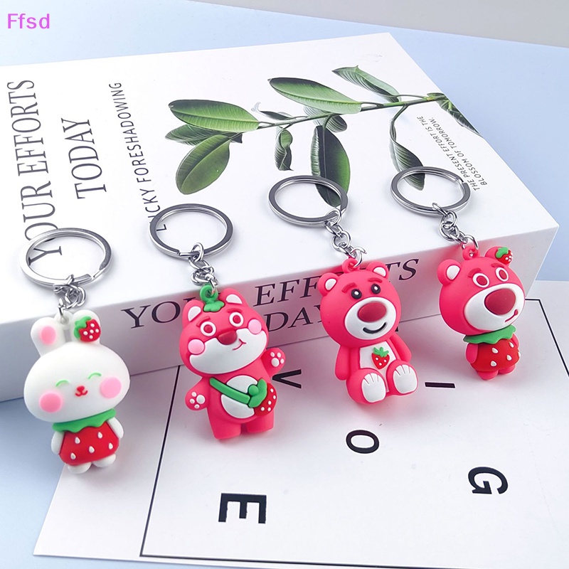 Móc Khóa Hình Gấu 3D Mềm Mại Dễ Thương