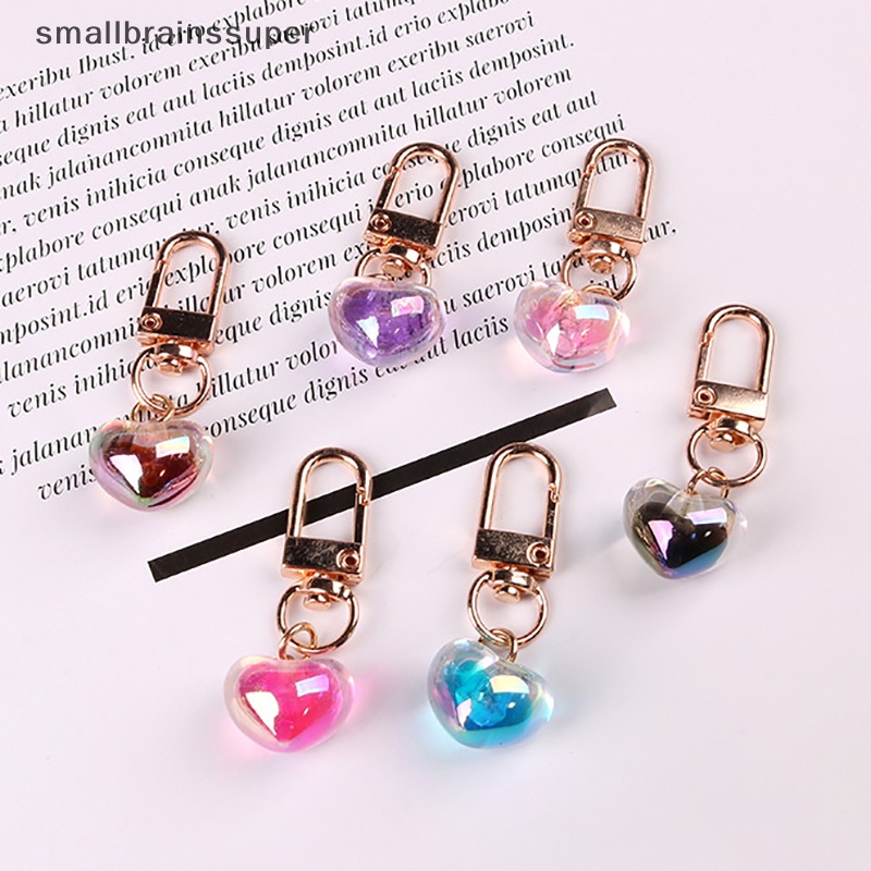 Smallbrainssuper Móc Khóa Hình Trái Tim Lấp Lánh Phong Cách Hàn Quốc Thời Trang Cho Nữ SBS