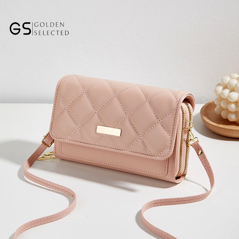 Túi Đựng Điện Thoại Hai Lớp Thêu Họa Tiết Phong Cách Mới Cho Nữ