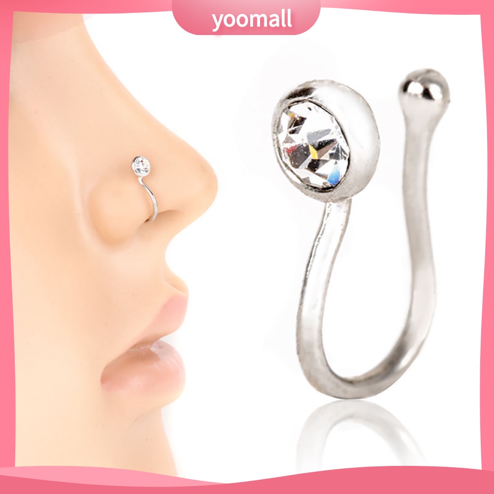 Khuyên Kẹp Mũi / Môi Không Cần Khoan Lỗ Kiểu Dáng Thời Trang