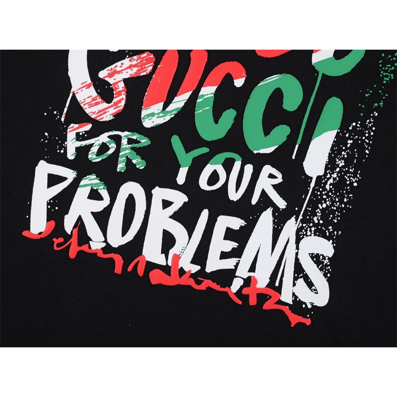 Áo Thun Tay Ngắn Cổ Tròn In Chữ Màu Đỏ Và Xanh Lá Thời Trang Mới Nhất Hiệu G22 UnisexRTQSER