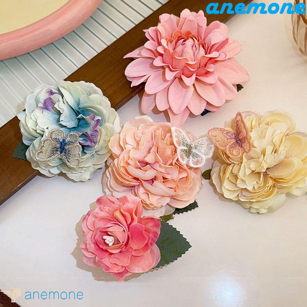 ANEMONE Kẹp Tóc Hình Bông Hoa Nhiều Màu Sắc Dễ Thương Cho Nữ