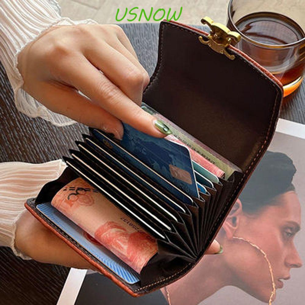 USNOW Ví Da PU Đa Năng Phong Cách Cổ Điển Xinh Xắn Dành Cho Nữ