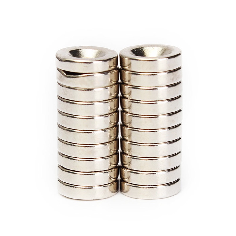 Set 20 Khối Nam Châm Hình Tròn 12x3mm N50 4mm Lực Hút Mạnh Chuyên Dụng