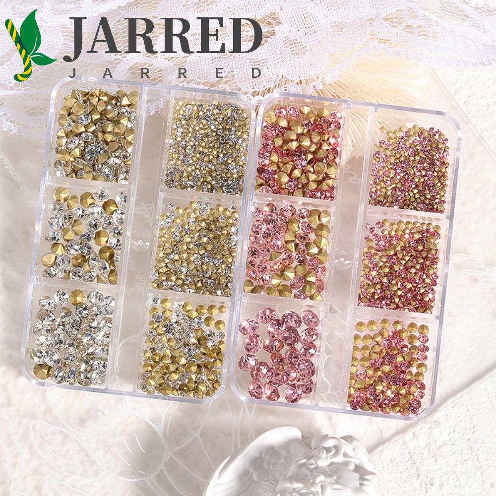 JARRED Đá 3D Nhiều Màu Sắc Đính Móng Tay Nghệ Thuật