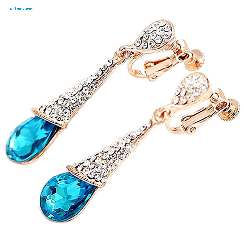 Túi Đựng Đồ Dùng Cao Cấp Tiện Dụng| Bông Tai HợP Kim HìNh GiọT NướC ĐíNh Đá Sang TrọNg