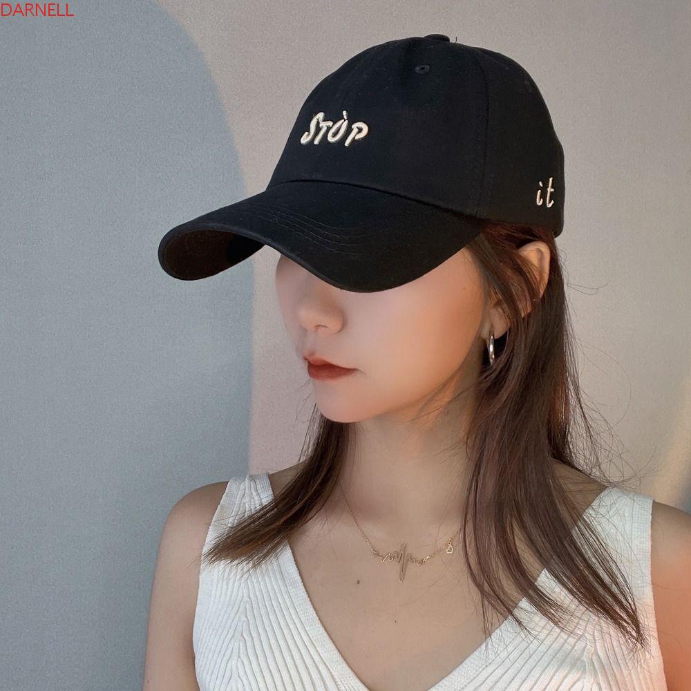 DARNELL Mũ Lưỡi Trai Thêu Chữ Đơn Giản Phong Cách Đường Phố Cho Nam Và Nữ