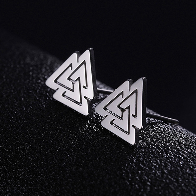 Bông Tai Bằng Thép Không Gỉ 304 Phong Cách Viking Thời Trang Dành Cho Nam Và Nữ