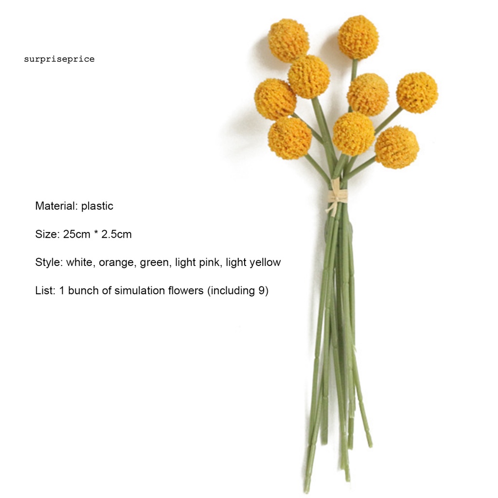 1 Bó Hoa Nhân Tạo Không Cần Khoan Lỗ Dùng Để Trang Trí Nhà