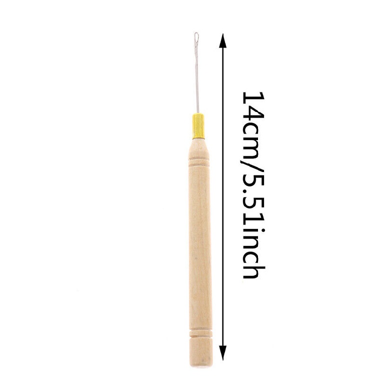 New Bamboo Crochet Handle Hook Needle Dread Tool Braiding Hair DIY Making Tool
