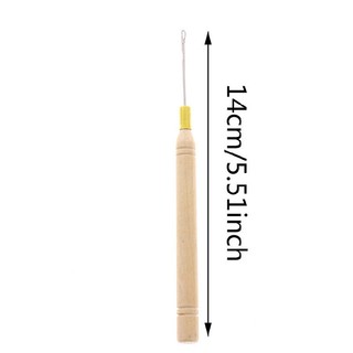 New Bamboo Crochet Handle Hook Needle Dread Tool Braiding Hair DIY Making Tool