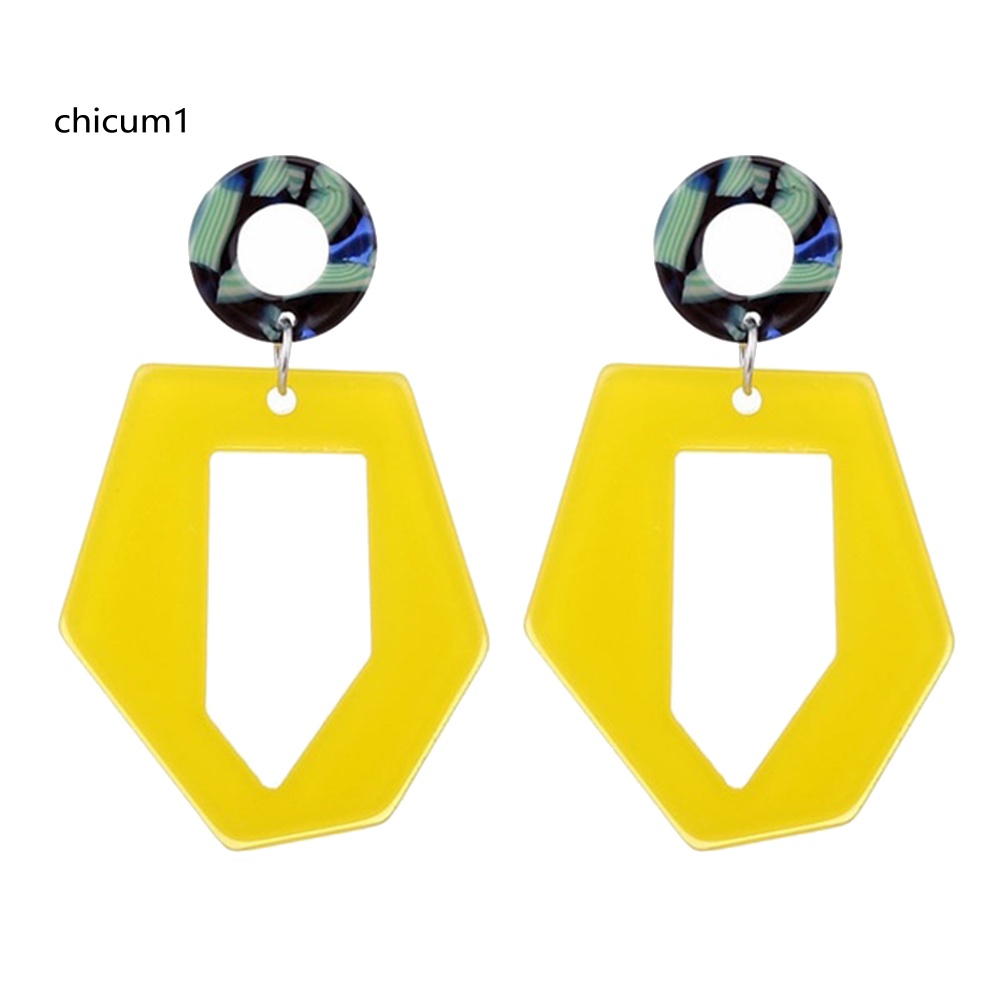 Khuyên Tai Dài Acrylic Thời Trang Cho Nữ