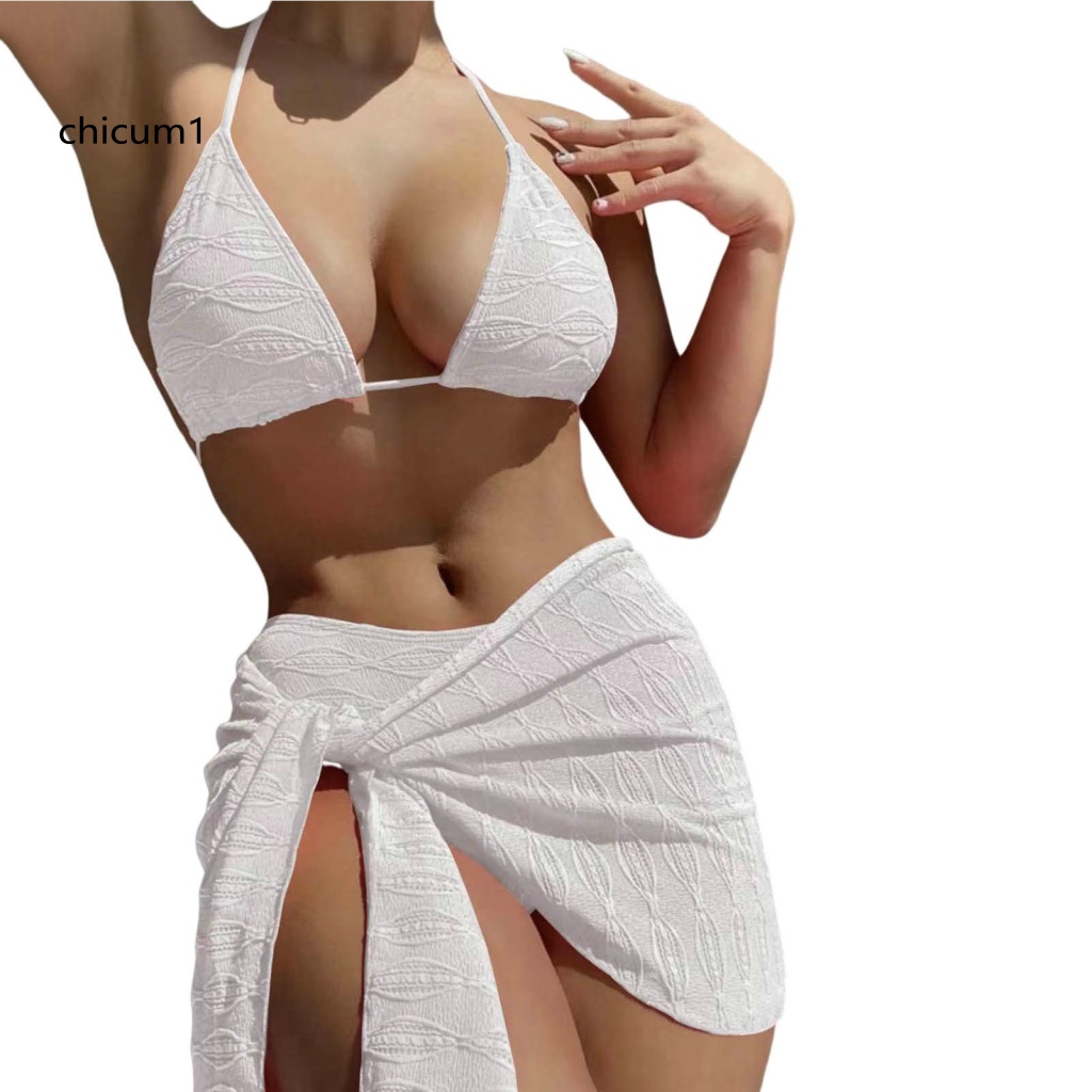 Set Bikini 3 Món Màu Sắc Thời Trang Quyến Rũ Cho Nữ