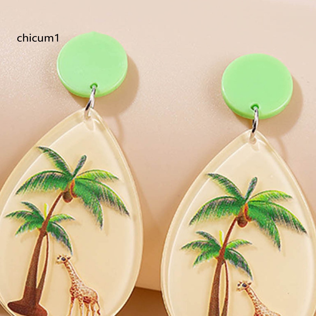 1 Cặp Bông Tai Acrylic Bóng Nhiều Màu Sắc Họa Tiết Hoa Ngôi Sao Hình Học Thời Trang Cho Nữ