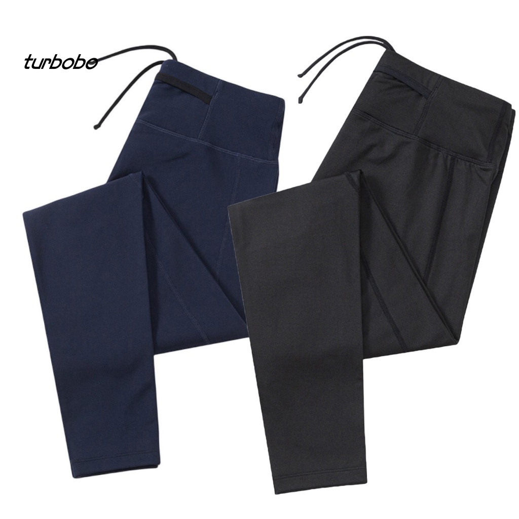 Turbobo Quần chạy bộ Lưng Thun Cao Có Túi Đựng Điện Thoại Dành Cho Nam