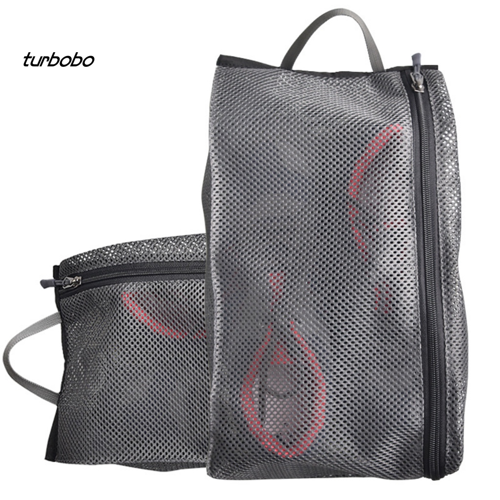 Túi Lưới Đựng Giày Chống Mài Mòn Thoáng Khí Có Khóa Kéo Tiện Dụng