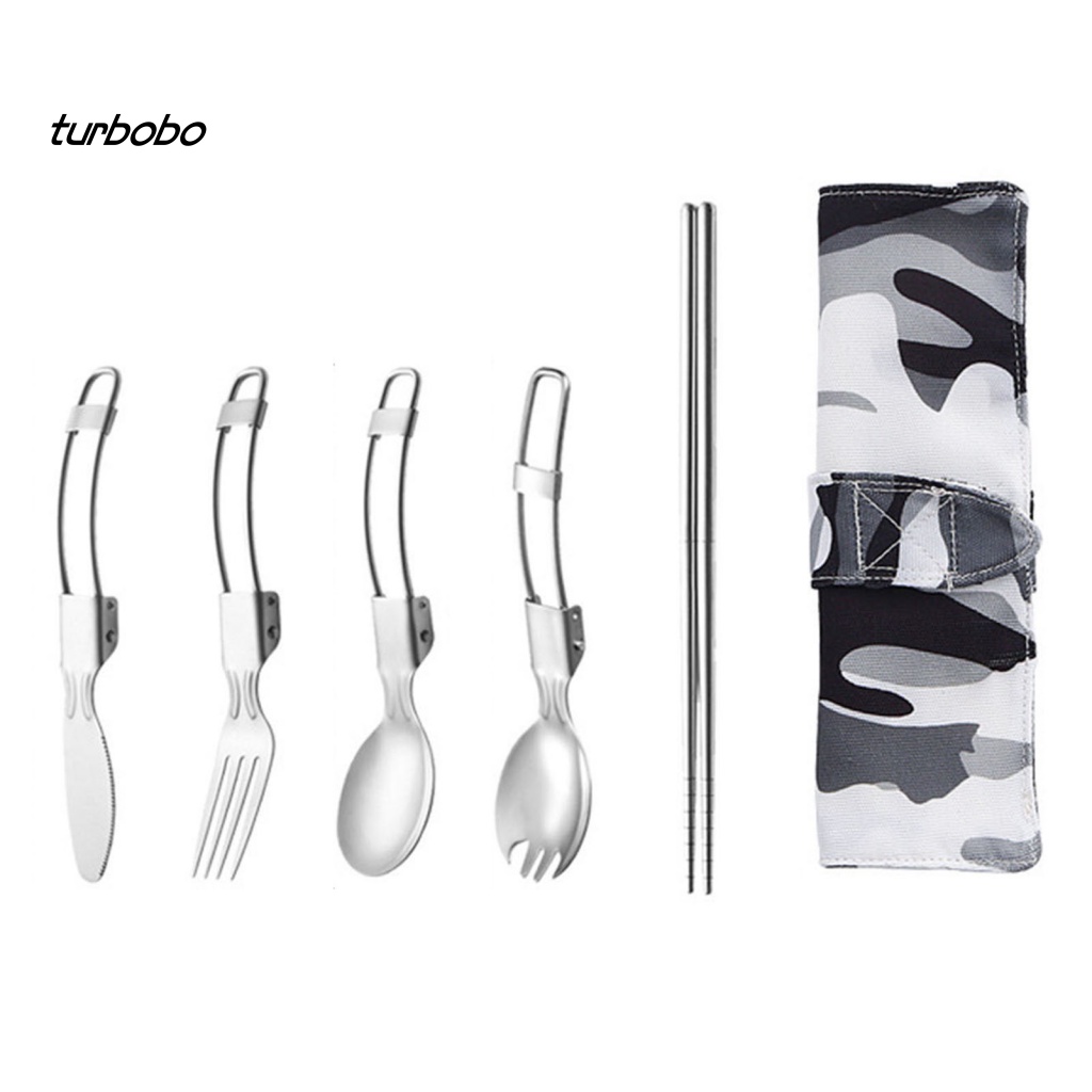1 Bộ Dụng Cụ Ăn Uống Bằng Thép Không Gỉ Dễ Mang Theo Tiện Dụng