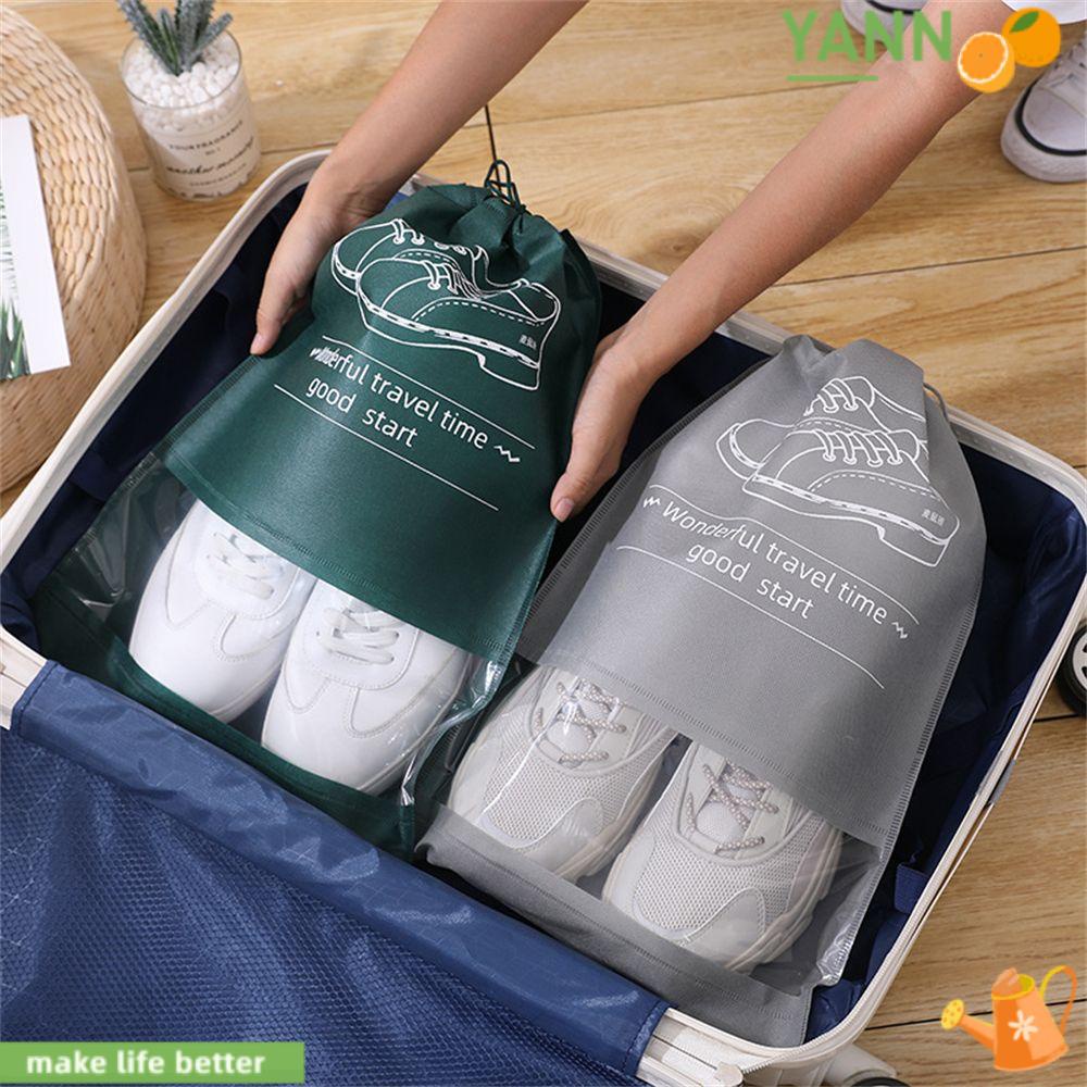 YANN1 Túi Dây Rút Vải Không Dệt Đựng Giày Tiện Dụng