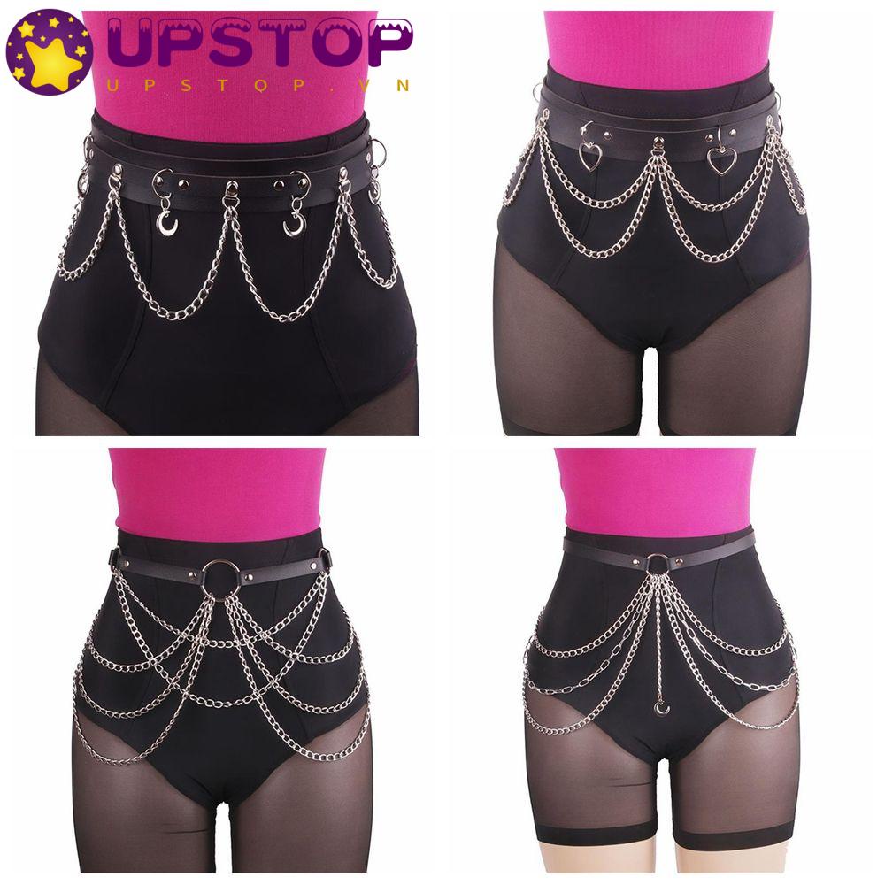 UPSTOPVN Dây Đeo Thắt Lưng Nhiều Lớp Phong Cách Punk Thời Trang Cho Nữ
