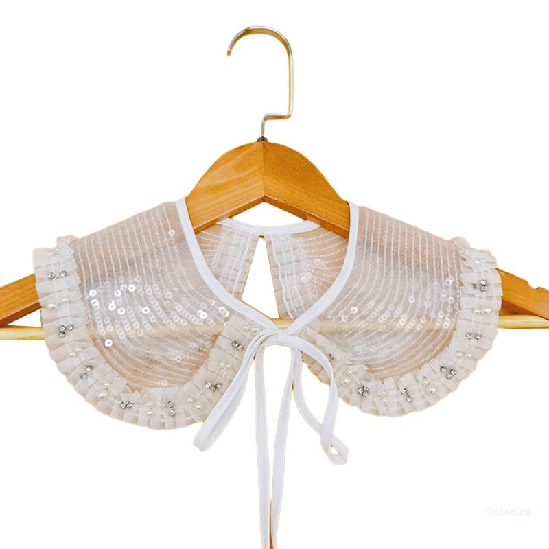 Khăn Choàng Mỏng Nhẹ Đính Hạt Có Thể Tháo Rời Phối Nơ Xinh Xắn Thời Trang Cho Nữ